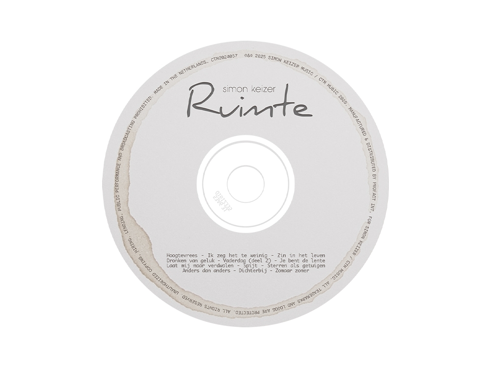 Ruimte Gesigneerde CD (digipack)