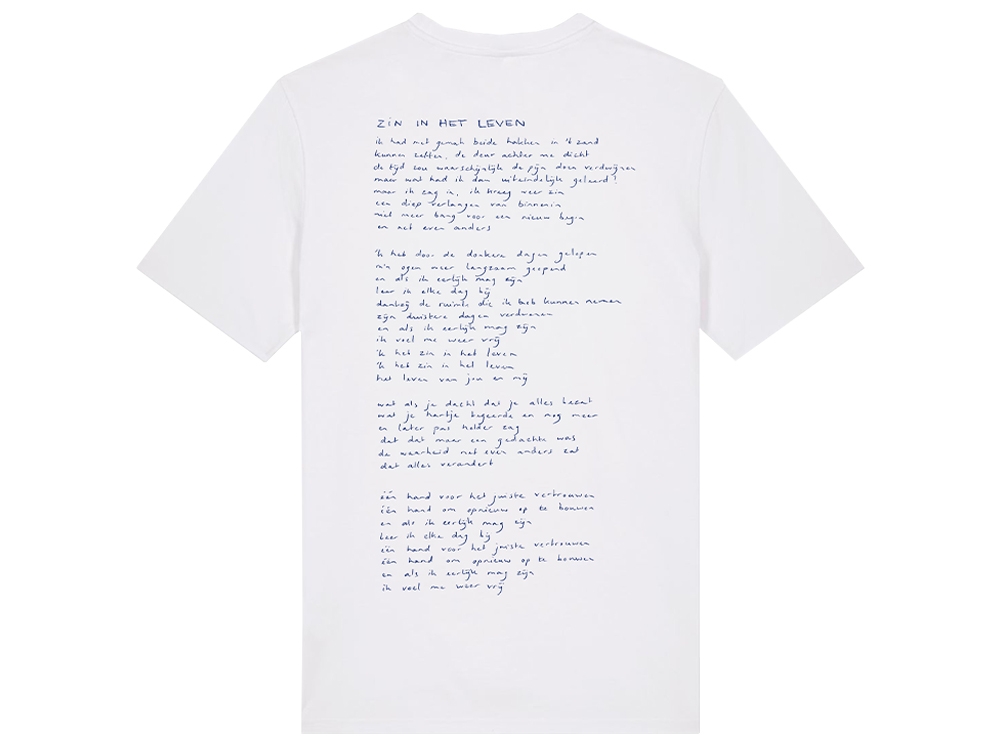 T-shirt - 'Zin in het leven' Wit