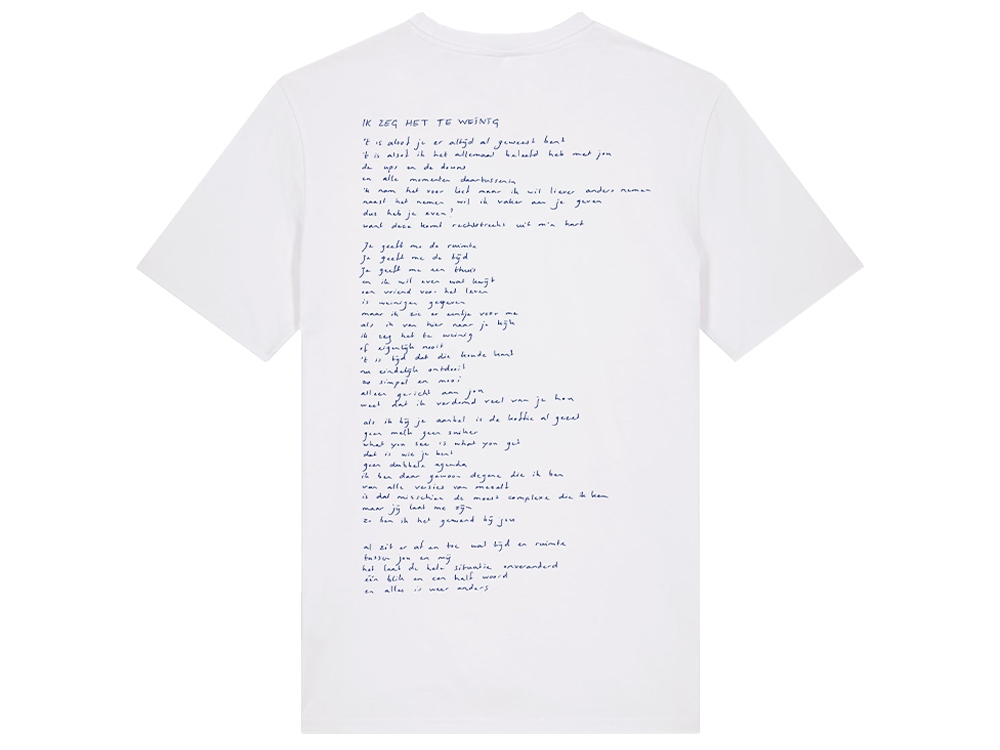 T-shirt - 'Ik zeg het te weinig' Wit